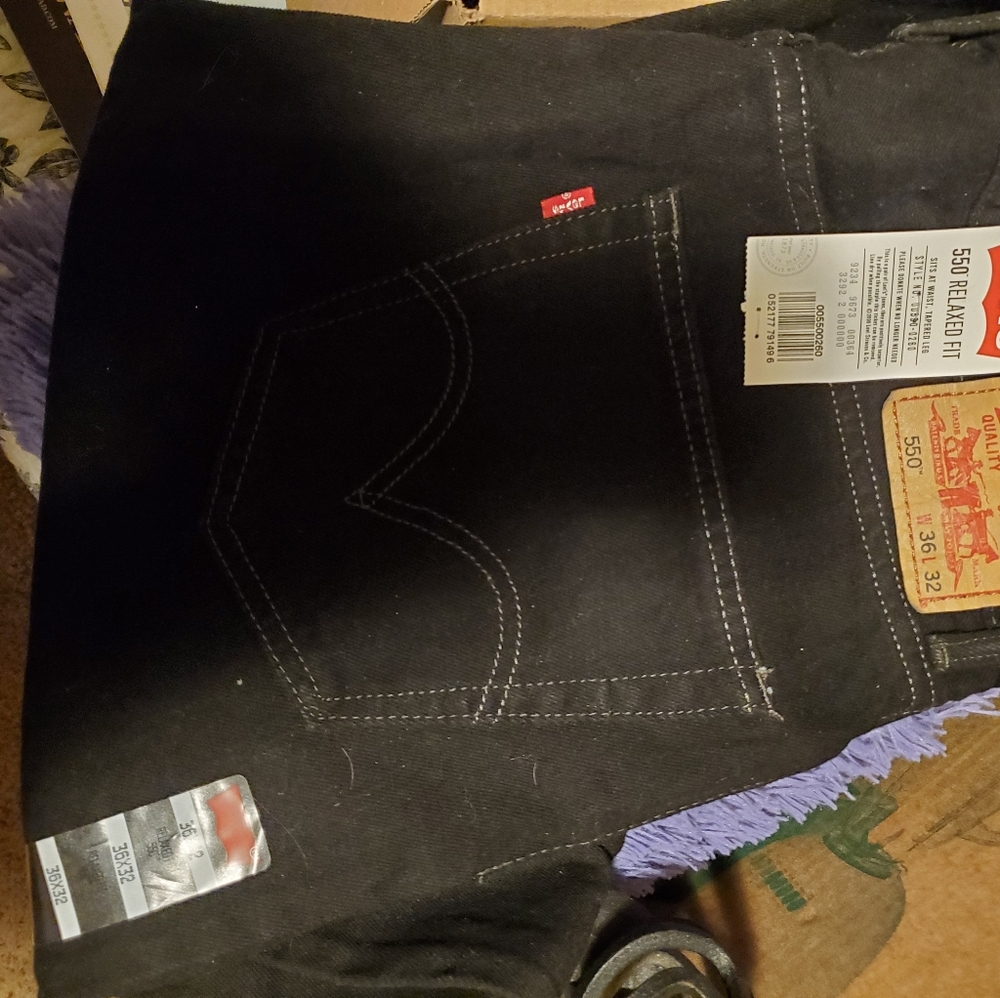 36x32 levi jeans 550 black